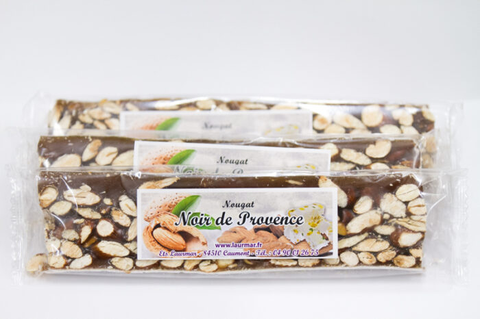 Nougat noir de Provence emballé - Comme le Nougat de Montelimar - le nougat de Laurmar est un nougat de qualité