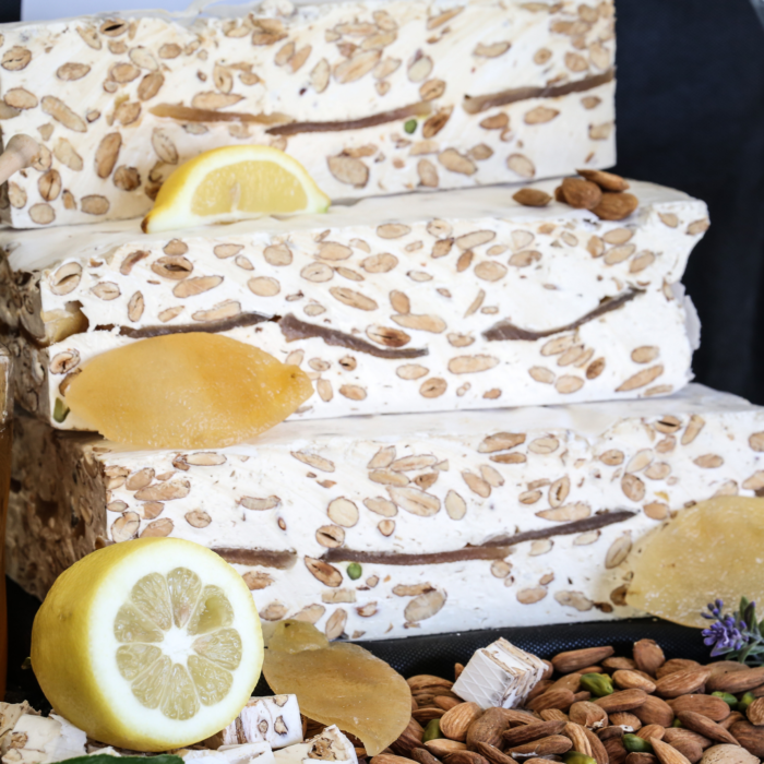 nougat aux écorces de citrons confites