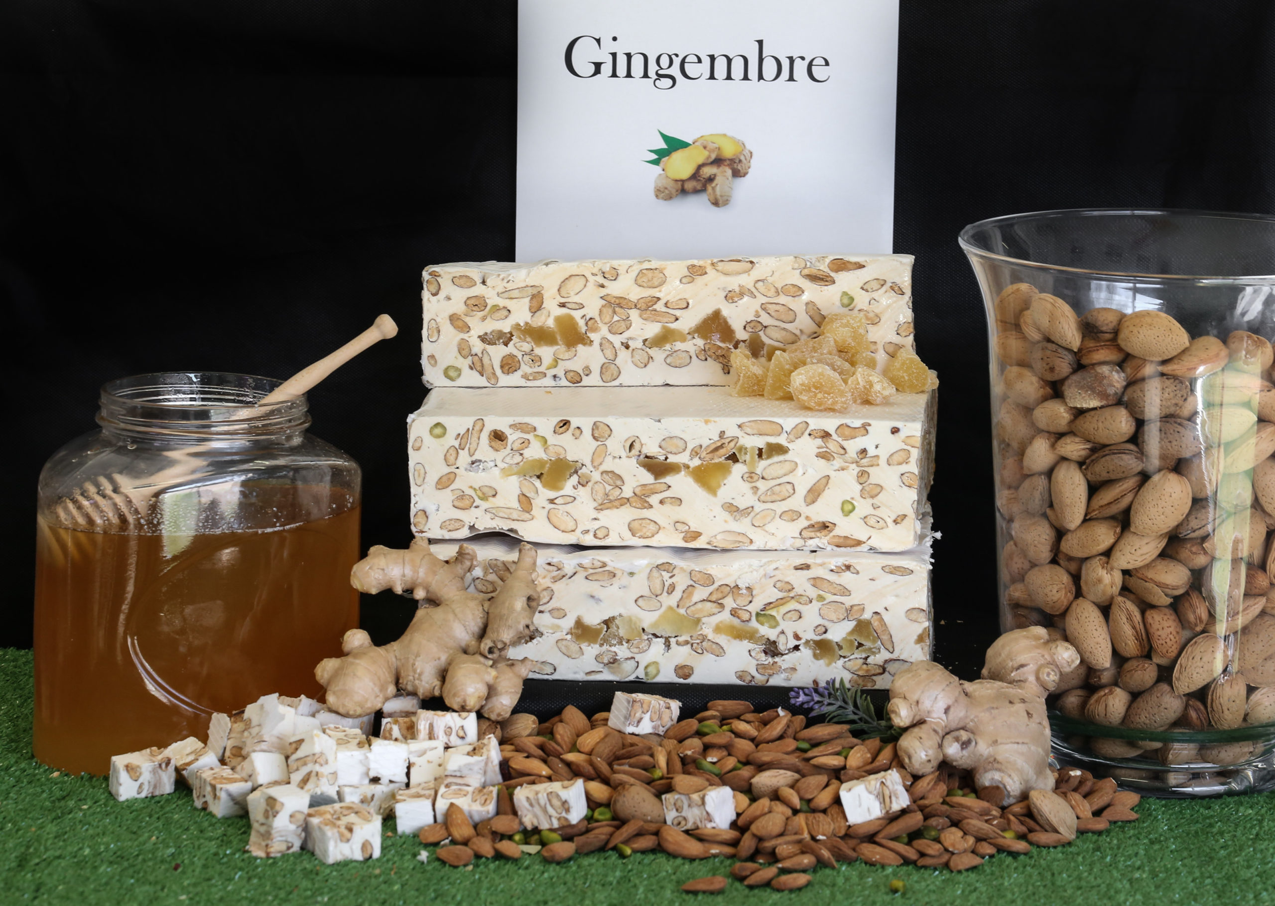 Nougat au gingembre - Le meilleur prix du nougat artisanal au kilo fait avec des amandes de Provence