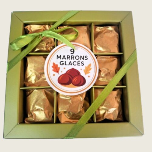 Coffrets de 9 marrons glacés