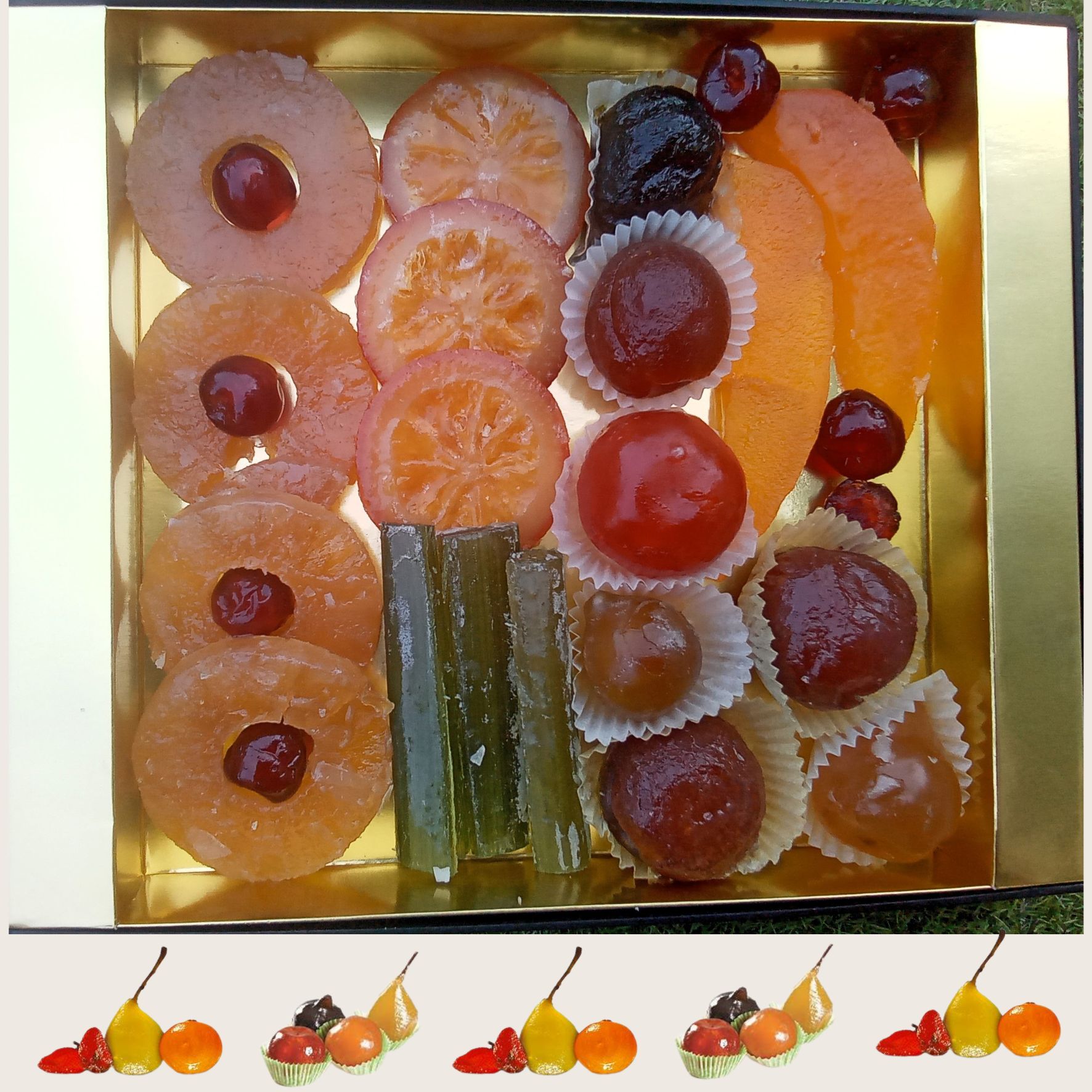 Assortiment fruits confits